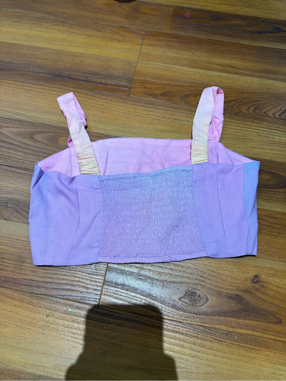 FARM Rio Lilac Square-Neck Crop Top with Pink Straps - Picture 9 of 9